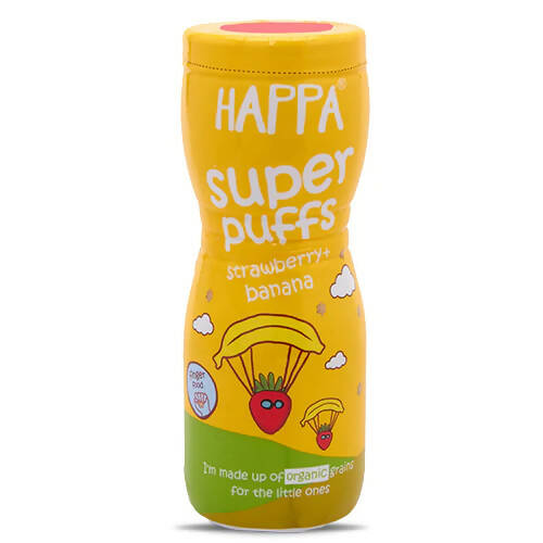 Happa Multigrain Strawberry & Banana Melts Super Puffs (8 Months+)
