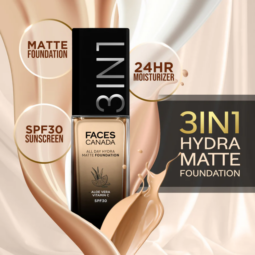 Faces Canada All Day Hydra Matte 3 in 1 Foundation - Rich Ivory 013