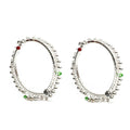 Mominos Fashion Kamal Johar Oxidised Silver Anklets With Muvvas