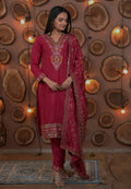 Teeya Creation Rani Color Chinon Silk Functional Wear Trending Kurti